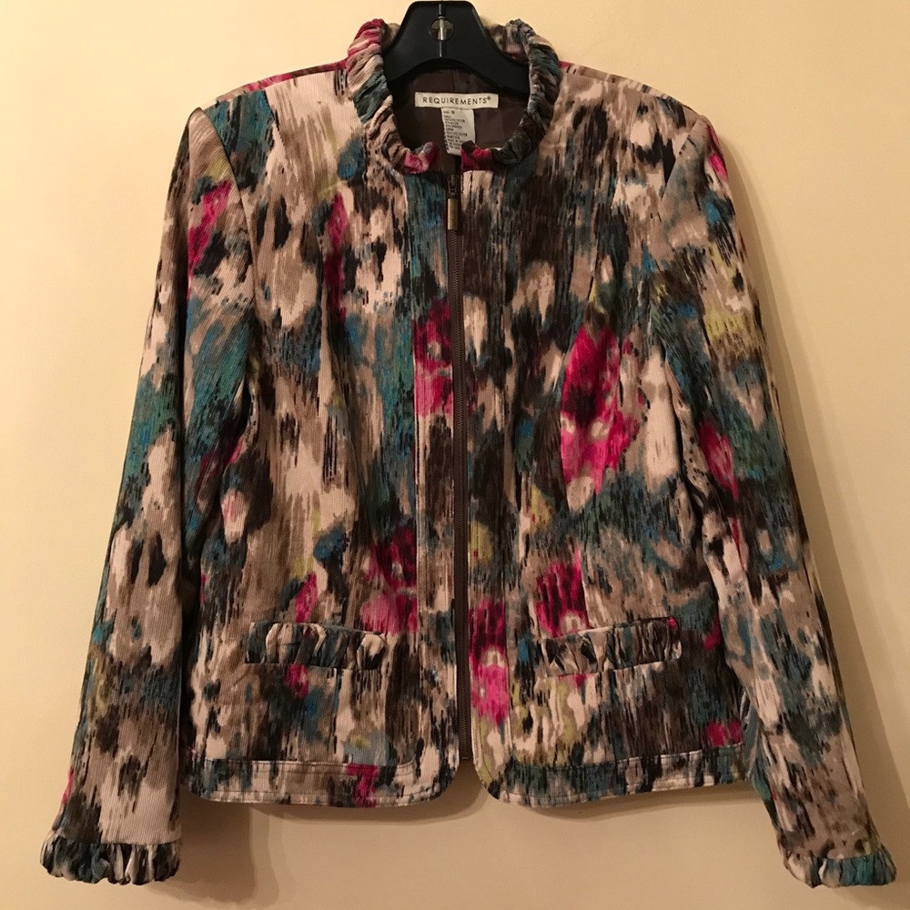 Requirements Corduroy Watercolor Zip Front…